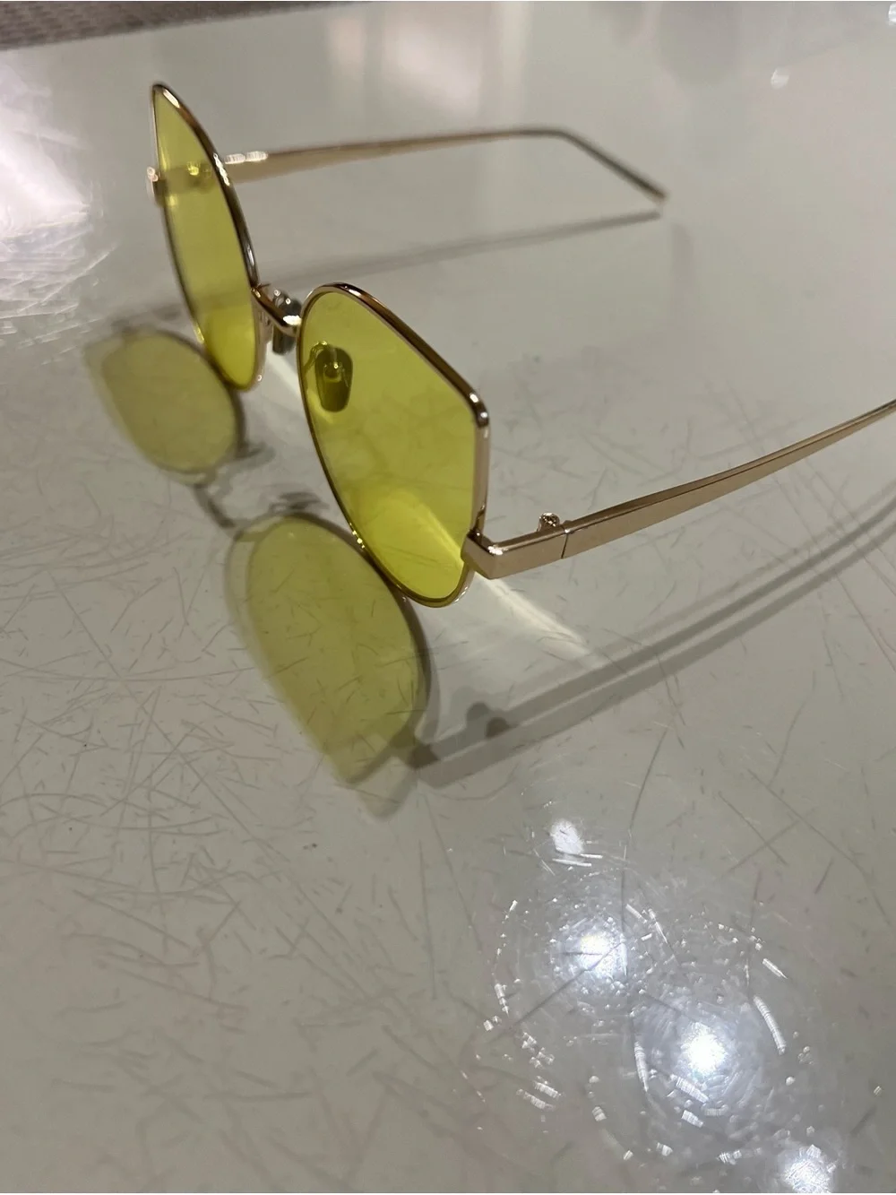 Yellow Lens Cat-Eye Women’s Sunglasses - Unbranded